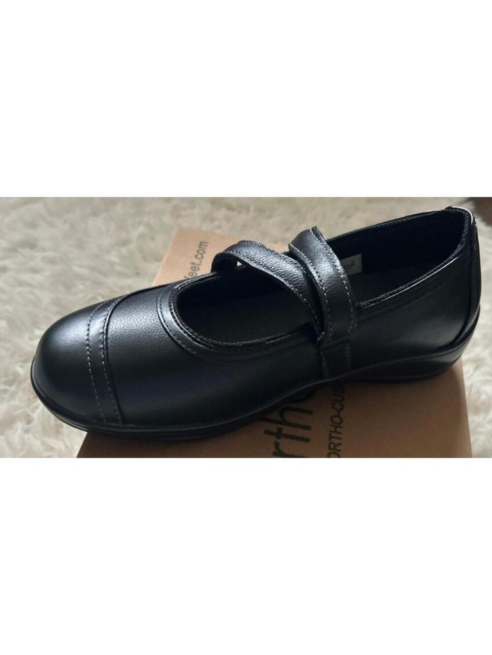Orthofeet Black 865 CELINA Mary Jane Orthotic Ergonomic Shoes Size 7 B NIB! CUTE - Picture 5 of 10